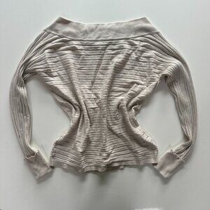 Cream Boatneck Soft Ribbed Vila Milano Sweater M